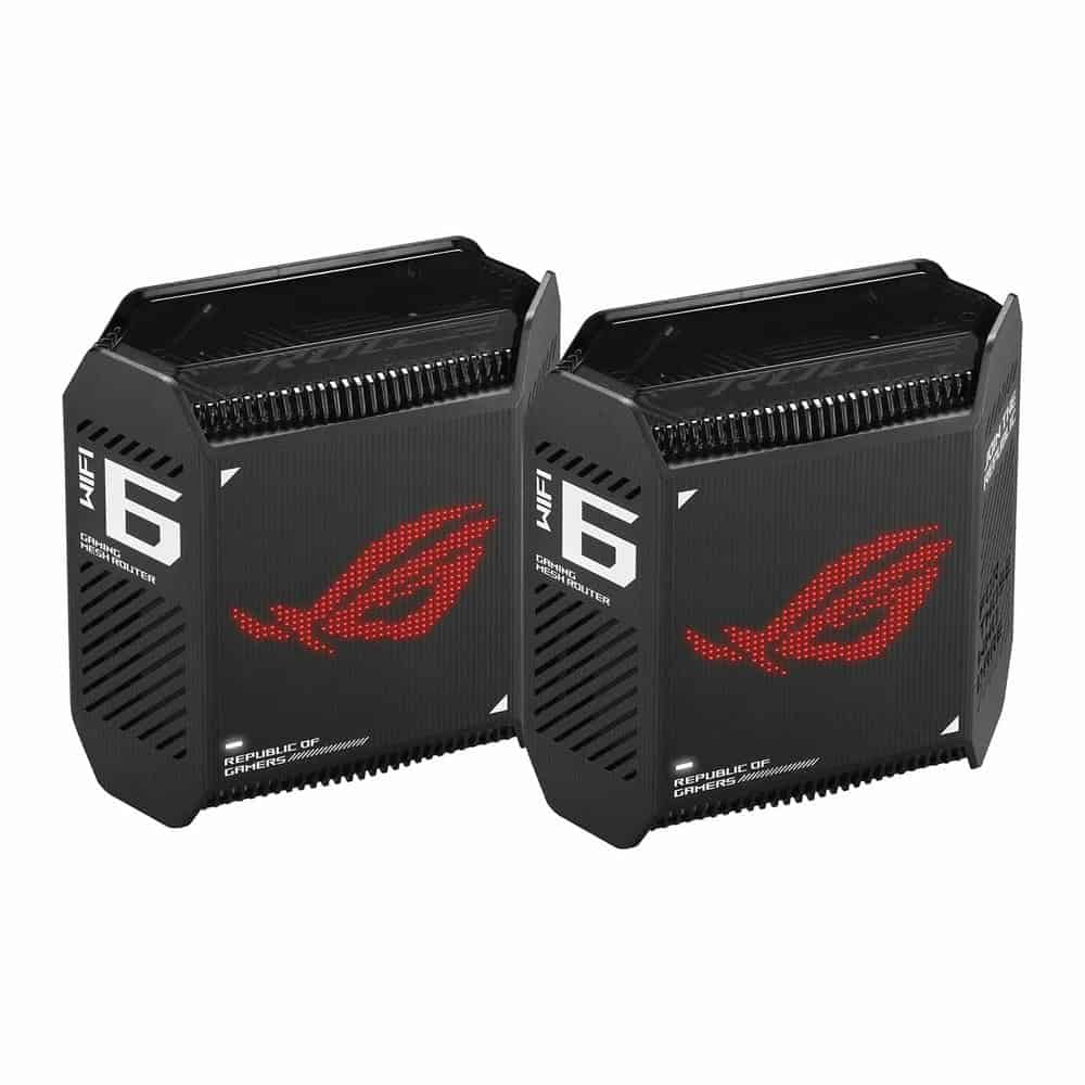 (image for) ASUS ROG Rapture Tri-Band GT6 AiMesh Ready Black Gaming Router - 2 Pack